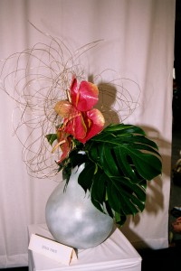 Spirale d’or aux anthuriums
