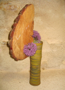 Rondelle de pin à la fleur d’allium